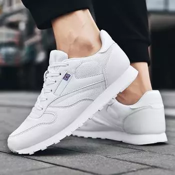 Мужские повседневные спортивные кроссовки Пара кроссовок для ходьбы Женские спортивные кроссовки Белые туфли Forrest Gump Кроссовки на шнуровке 36 чёрный