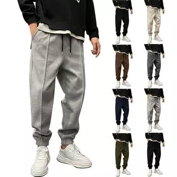 Мужские повседневные спортивные штаны с завязками и широкими штанинами L