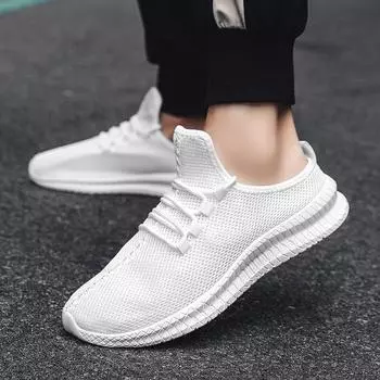 Мужские повседневные тапочки, легкие нескользящие дышащие сетчатые туфли, высококачественные мягкие летние теннисные туфли для мужчин 39 темно-синий