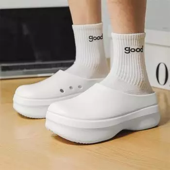 Мужские повседневные тапочки, летние, новые, с мягкой подошвой, водонепроницаемые, нескользящие, маслостойкие, поварские туфли, рабочая обувь для гостиниц, садовая обувь с толстой подошвой 40-41