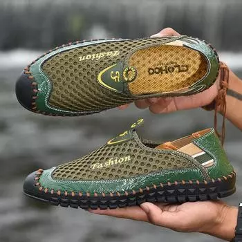 Мужские повседневные теннисные туфли, летние модные туфли с дышащей сеткой, мужские противоскользящие походные туфли, мужские кроссовки для прогулок 38