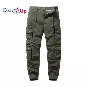 Мужские повседневные тонкие брюки-карго для бега Cosy Up с карманами 29 чёрный