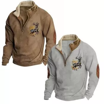 Мужские повседневные топы с длинными рукавами и без капюшона свободного кроя для отдыха больших размеров, повседневные легкие топы, модные термальные без капюшона S