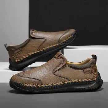 Мужские повседневные туфли без застежек, повседневные туфли с низким берцем, большой размер 39-46 39 чёрный