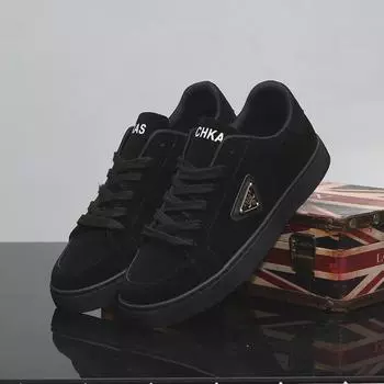 Мужские повседневные туфли Dexun Pure Black: Модная, износостойкая, нескользящая рабочая обувь на осень 885. Size 42