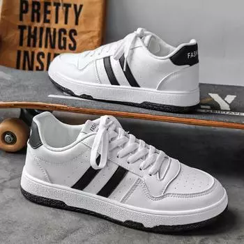 Мужские повседневные туфли для сноуборда весна и осень, новая мода, универсальные белые туфли, легкая мужская обувь, интернет-знаменитости, тренд, обувь с низким верхом 39 белый