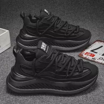 Мужские повседневные туфли Forrest Gump High-End на толстой подошве — модные, увеличивающие рост, всесезонные белые кроссовки 42