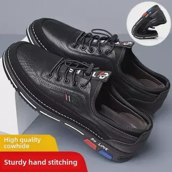 Мужские повседневные туфли из мягкой кожи, размеры 48-50, новый весенний тренд, мягкая подошва 42