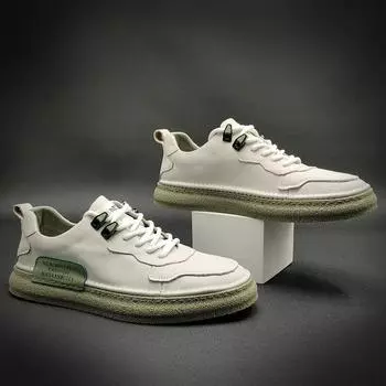 Мужские повседневные туфли из натуральной кожи на шнуровке, модные кроссовки на платформе для мужчин, мягкая подошва, ретро-обувь для мужчин Zapatillas 6.5