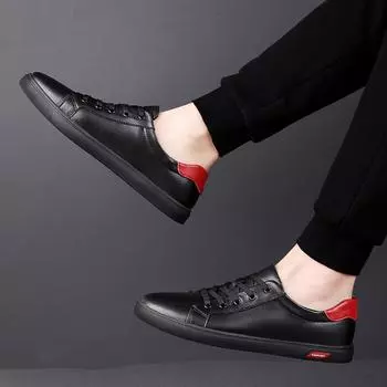 Мужские повседневные туфли из натуральной кожи ручной работы, дышащие мужские оксфорды, модные мужские кроссовки, мокасины, мужские черные белые туфли-лодочки 6