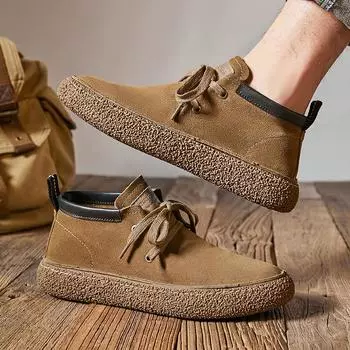 Мужские повседневные туфли из натуральной кожи в стиле ретро, легкие, удобные, дышащие, для вождения, на плоской подошве, мужские оксфорды для активного отдыха 38 коричневый