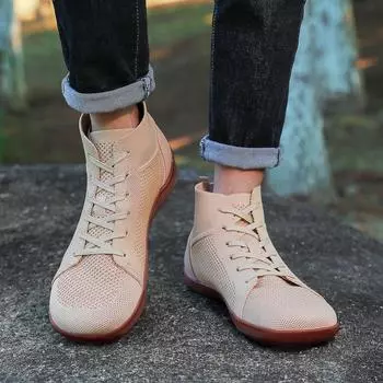 Мужские повседневные туфли на плоской подошве для женщин с широкими ладонями для вождения, прогулочная обувь для пар, обувь для фитнеса, большой размер, высокий верх EU: 39 чёрный