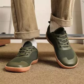 Мужские повседневные туфли на плоской подошве с широким носком для вождения, для занятий йогой и фитнесом, большого размера EU: 39 чёрный