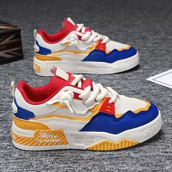 Мужские повседневные туфли на шнуровке, удобные нескользящие дышащие туфли с тканевым верхом для ходьбы и вождения, обувь на все времена года 39 жёлтый