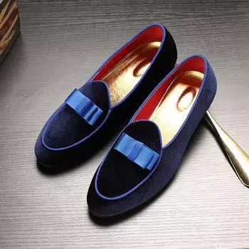 Мужские повседневные туфли с бантом, мужские мокасины для вождения, лоферы, мужские модные туфли на плоской подошве для вечеринок и свадеб, европейские размеры 38-48 38 чёрный