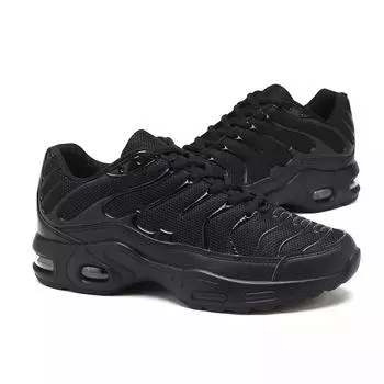 Мужские повседневные удобные кроссовки на воздушной подушке, спортивные нескользящие дышащие кроссовки для бега 46 чёрный