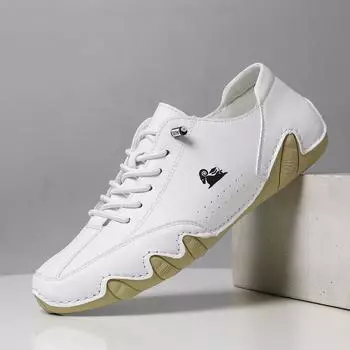 Мужские повседневные уличные модные кроссовки из мягкой кожи с высоким верхом, роскошные мужские классические прогулочные туфли, зимние ботинки для мотокросса 35-50 35