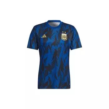 Мужские предматчевые майки с короткими рукавами Adidas сборной Аргентины, королевский синий HG7233 M