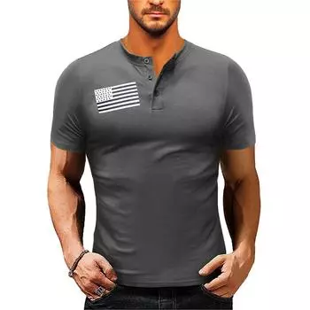 Мужские приталенные рубашки на пуговицах, повседневные футболки с короткими рукавами и 3 пуговицами, легкие футболки базового комфорта для мужчин, летние эластичные тренировочные топы для тренировок S белый