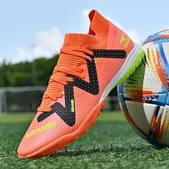 Мужские профессиональные футбольные бутсы для спорта на открытом воздухе, искусственная трава, тренировочные футбольные бутсы, детские футбольные бутсы для мальчиков EU 35