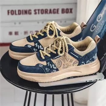 Мужские прогулочные кроссовки, молодежная повседневная обувь для крикета, модная тенденция, удобная обувь для скейтборда 39 синий