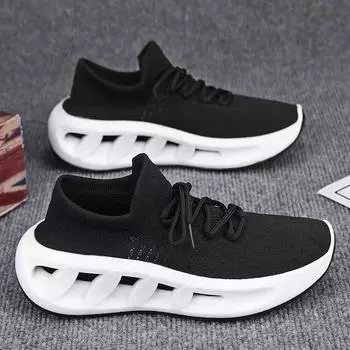 Мужские противоскользящие кроссовки для ходьбы, кроссовки, спортивная обувь для тренажерного зала, фитнеса, спортивная обувь, легкая повседневная рабочая обувь для бега, уличная обувь для мужчин 39 чёрный
