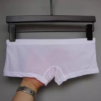 Мужские прозрачные боксеры-плавки из ледяного шелка с низкой посадкой - Летние сексуальные трендовые шорты-четырехсторонки M (Waist 60-70 cm)