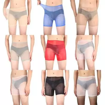 Мужские прозрачные боксеры со средней талией, нижнее белье, эротическое ролевое ночные клубы, провокационная клубная одежда One Size