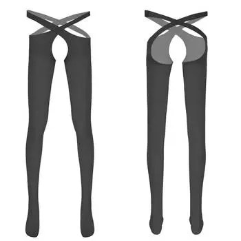 Мужские прозрачные колготки с полым шаговым швом, эластичные колготки с перекрестными швами, нижнее белье для смелой моды, ночное белье One Size