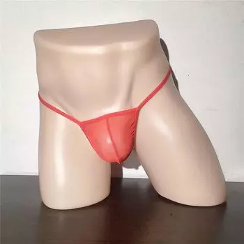 Мужские прозрачные сетчатые трусы с Т-образным вырезом — эластичные, прозрачные, большие, сексуальные, кокетливые One Size