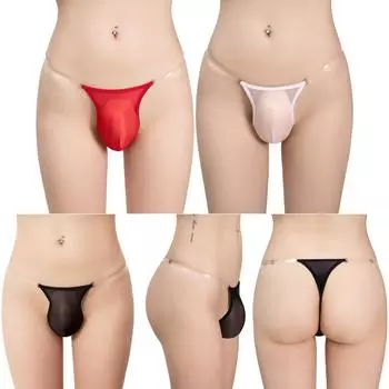 Мужские прозрачные сексуальные стринги, трусики, нижнее белье, стринги с прозрачным ремешком, низкая посадка, V-образный вырез, Т-образная спинка, танга One Size