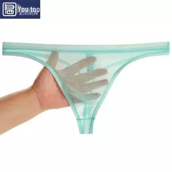 Мужские прозрачные стринги из сетки Youye - Ультратонкие, ощущение обнаженности, дышащие и модные летние брифы XXXL