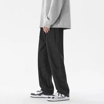 Мужские прямые повседневные широкие джинсы Многоцветные винтажные потертые джинсы Джинсы в стиле хип-хоп XS