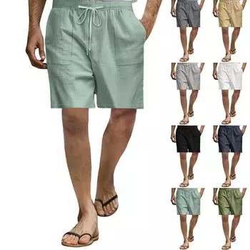 Мужские прямые рабочие брюки, модные и повседневные шорты на шнурке XL