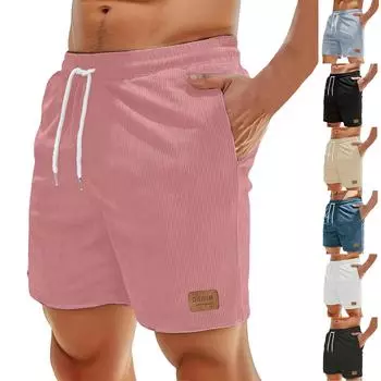 Мужские прямые рабочие брюки, модные и повседневные шорты на шнурке L армия зеленый