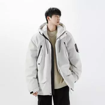 Мужские пуховики - универсальные, модные, теплые, трендовые, теплые и морозостойкие, зимние пары, повседневные, модные куртки для пар для мужчин M