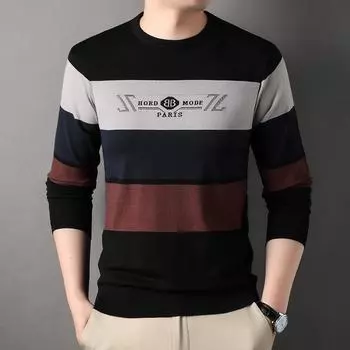 Мужские пуловеры, свитер с длинным рукавом и круглым воротом, сохраняющие тепло, мужские свитера M красный