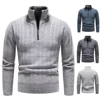 Мужские пуловеры, свитера, осенне-зимние повседневные трикотажные изделия, мужские пуловеры, полуводолазка, классические мужские свитера, шерстяной свитер XXXL синий