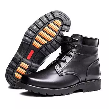 Мужские рабочие ботинки для снега, легкие, со шнуровкой, теплые, с меховой подкладкой, зимние походные ботинки, нескользящие, высокие, походные ботинки для мужчин 36