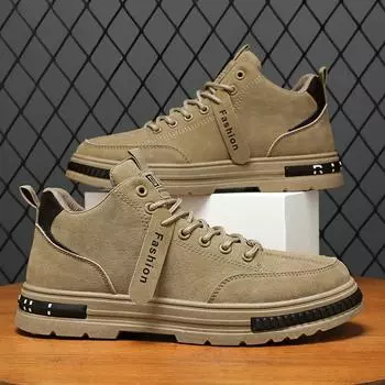 Мужские рабочие ботинки для улицы, осень и зима, новые повседневные ботинки с толстой подошвой, модные универсальные ботинки, мужская обувь 39