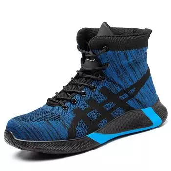 Мужские рабочие ботинки Holfredterse с высоким берцем и стальным носком, противоударные, кевларовые, дышащие, с защитой от проколов 1688-823 46