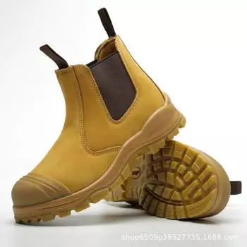 Мужские рабочие ботинки Labor Insurance Boots из ревеня, износостойкие, нескользящие и антипрокольные 39