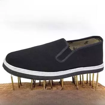 Мужские рабочие ботинки с утолщенной подошвой из покрышек - ткань Old Beijing, подошва One Step с тысячью слоев, идеально подходит для строительства и безопасности вождения. Size 37