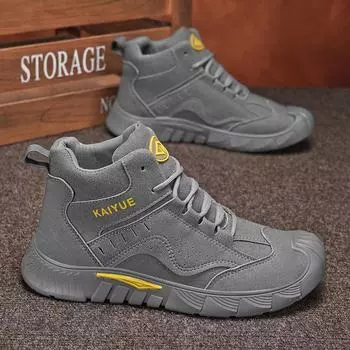 Мужские рабочие ботинки в стиле ретро с высоким берцем : Грязеотталкивающие, легкие и прочные, подходят для активного отдыха осенью и зимой». 40 хаки