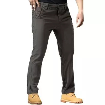 Мужские рабочие брюки для улицы, работы, рыбалки, кемпинга, водонепроницаемые, износостойкие, многокарманные (Ремень в комплект не входит) XL чёрный