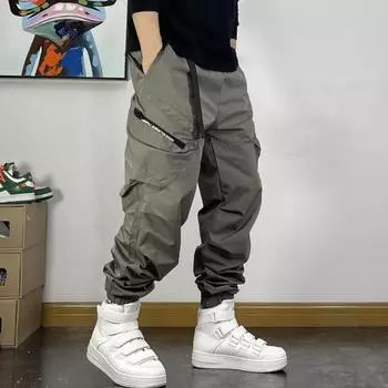 Мужские рабочие брюки Повседневные брюки с несколькими карманами Брюки больших размеров XXXL чёрный