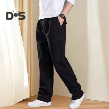 Мужские рабочие брюки с карманами, свободные брюки-карго с широкими штанинами, однотонные хлопковые тонкие износостойкие брюки, уличные брюки для походов на открытом воздухе, кемпинга XL зелёный