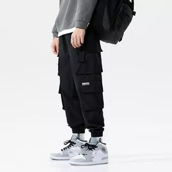 Мужские рабочие брюки с несколькими карманами на весну и осень, повседневные брюки с низкой талией 5XL