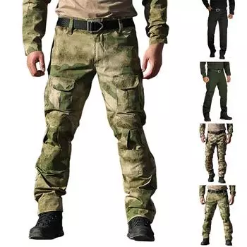 Мужские рабочие брюки с несколькими карманами для занятий спортом и активного отдыха, повседневные брюки с несколькими карманами XXL