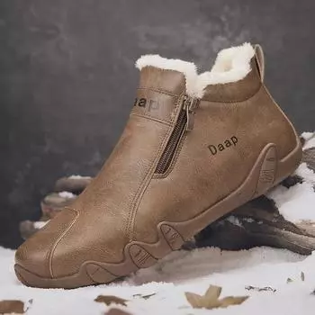 Мужские рабочие туфли из хлопка с высоким берцем — модные и универсальные на весну 2024 года 44 хаки